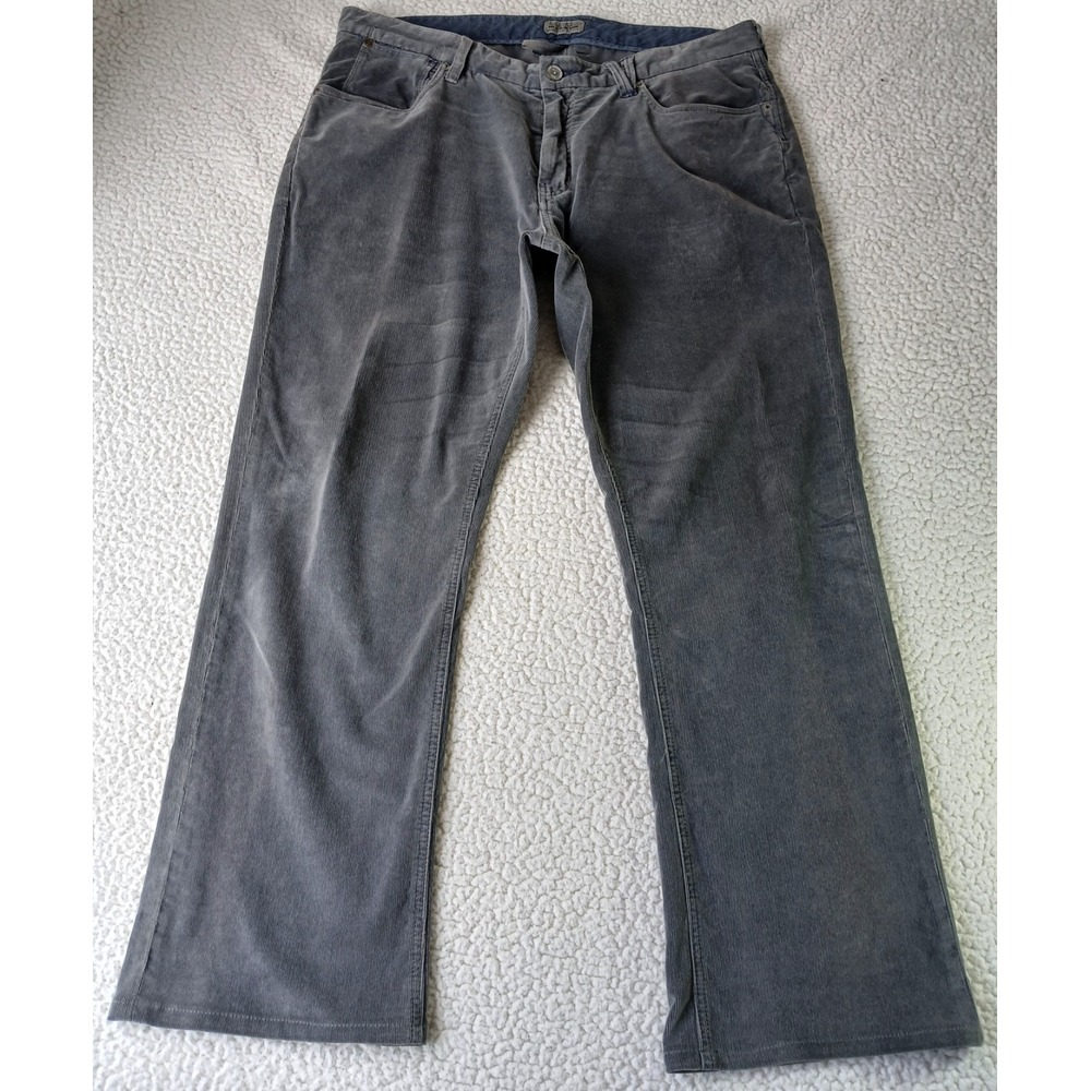 Tommy Bahama Straight Leg Corduroy Pants Mens 38W 32L Grey Slash Pocket